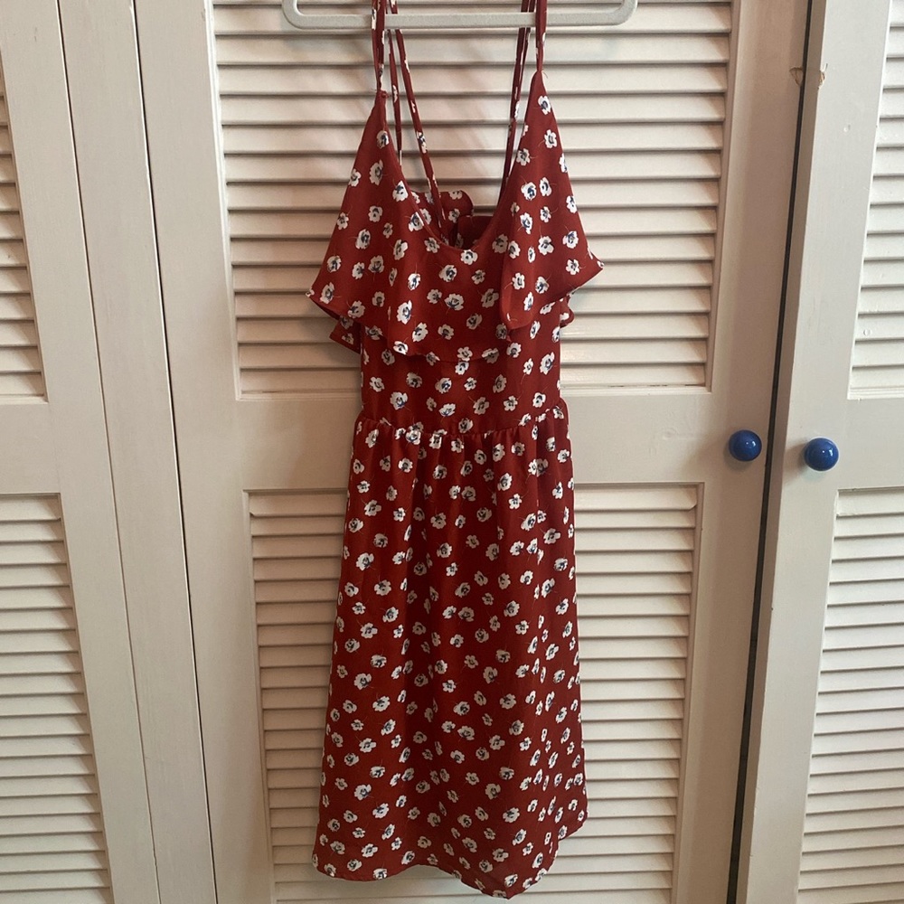 Orange Floral Sundress